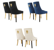 Velvet Upholstered Seat Luxury Dining Accent Chair Metal Legs Gold Home Office
