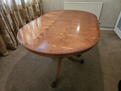 Yew dining table - table, and