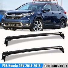 FOR HONDA CRV MK4 2013-2018 ALUMINUM BLACK PAIR ROOF CROSS RAILS BARS OE FIT UK