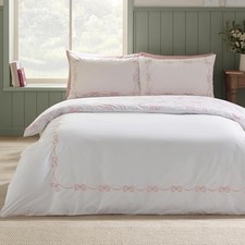 Bow Embroidery Duvet Cover