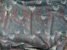 Vintage Liberty Of London Hera Peacock Feather Fabric 2 Panels 200x110cm (L