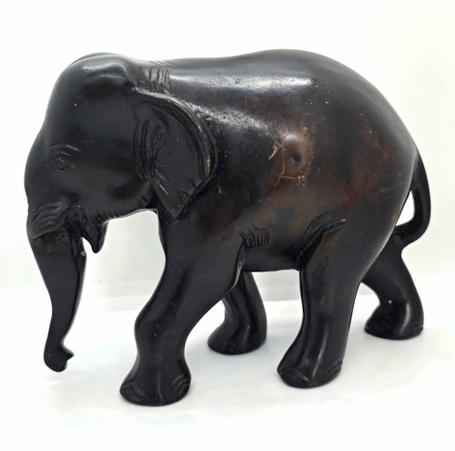 Vintage hand carved black - carved,
