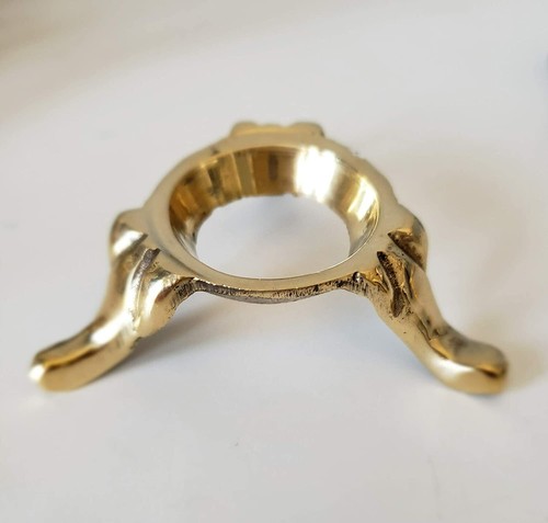 Solid brass crystal gemstone - brass,