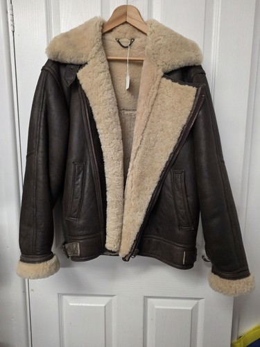 Men sheepskin aviator jacket - men's,