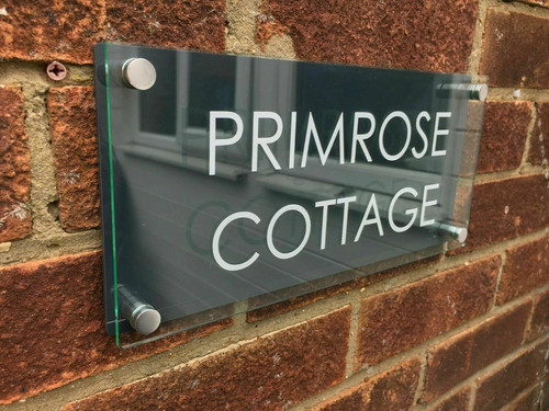 Anthracite large house sign - anthracite,