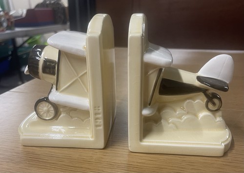 Vintage ceramic biplane - ceramic,