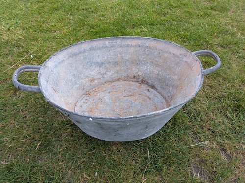 Vintage french galvanised wash - vintage,