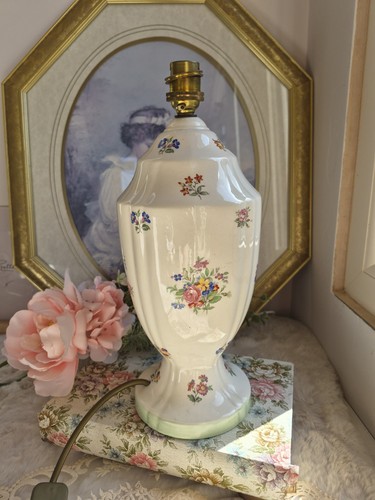 Large vintage floral lamp - floral,