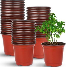 100Pack Plant Pots Plastic Terracotta Bucket Herb Flower Pots Planter Seed Trays