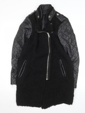 Zara Woman Black Wool Faux