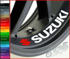 SUZUKI Inside Wheel Rim Stickers Decals - 20 Colors Available - x 4 or x 8