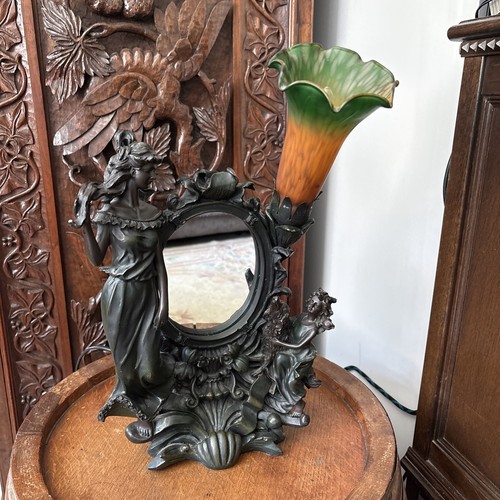 Art nouveau style lily table - art,