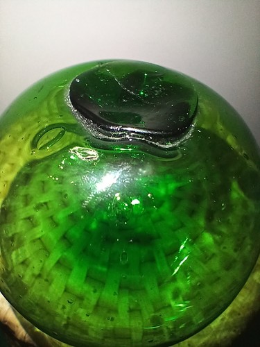 Vintage hand blown green - vintage,