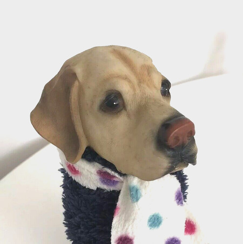 Vintage golden labrador bust - golden,