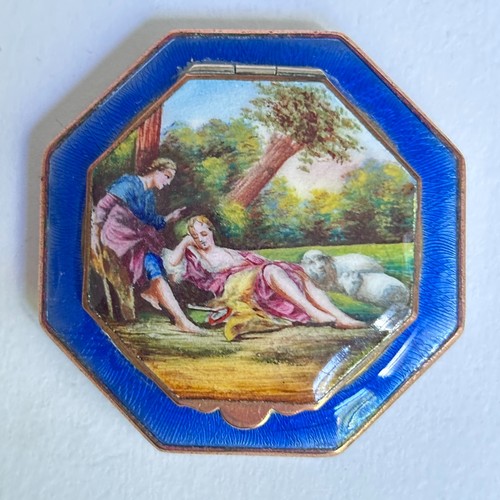 Antique blue guilloche - antique,
