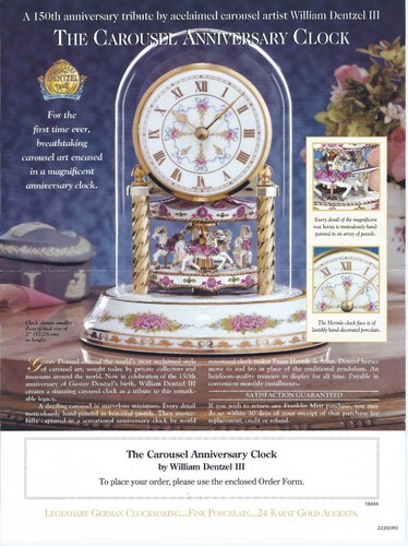 The carousel anniversary clock - carousel,