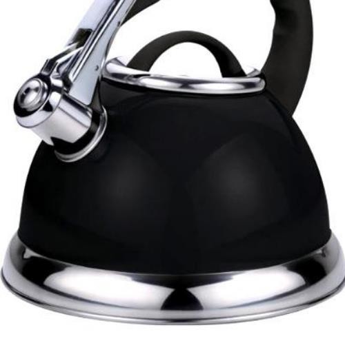 Black whistling kettle - black,