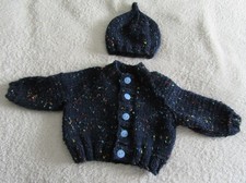 Hand knitted Aran cardigan in