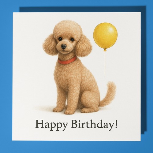 Toy poodle dog - toy, happy