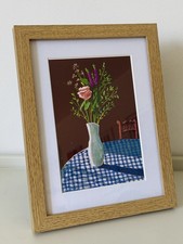 DAVID HOCKNEY Authentic Show Card IPad Flowers Print Framed