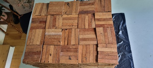 Teak parquet flooring set - flooring,