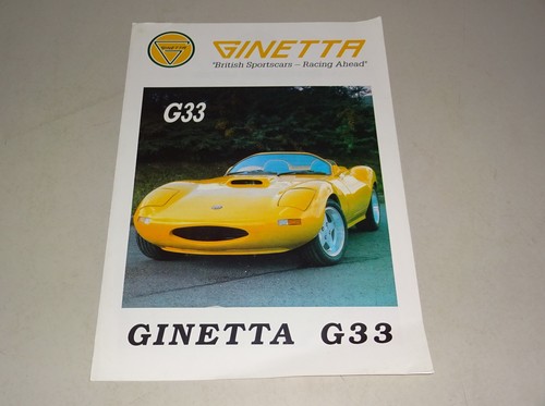 Brochure ginetta g33 g12 - g4,