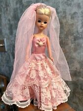 🧡 Vintage 1970s Sindy Doll, Tammy Doll Size Faerie Glen DRESS & VEIL - VGC