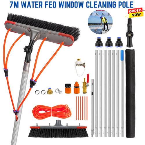 Water fed window cleaning - 7m,