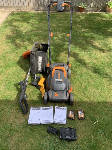 Worx wg927e cordless lawn - worx,