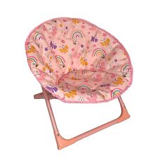 Kids Foldable Rainbow Moon Chair Seat Childrens Bedroom Foldable Chair