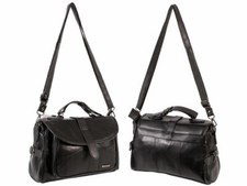 LORENZ REAL LEATHER  SATCHEL CROSS BODY BAG HANDBAG SHOULDER GRAB BAG