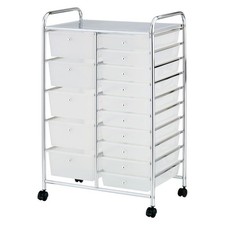 White 15 Drawer Make Up Mobile