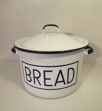 Retro-style Enamel Bread Bin