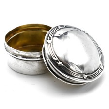 Antique Solid Silver Pill Pot