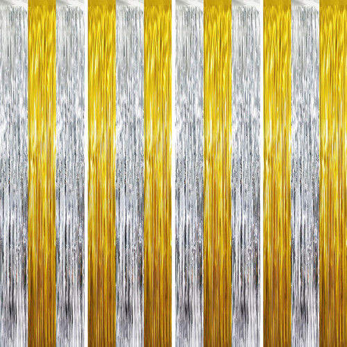 Metallic tinsel foil fringe - foil,