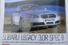 Original 2004 Autocar magazine road test No: 4670 SUBARU LEGACY 3.0R SPEC B