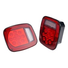 Custom Fit LED Tail Lights for Jeep For Wrangler YJ TJ CJ5 License Plate Lamp