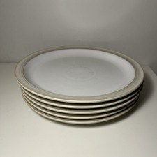 5 X DENBY LINEN DINNER PLATES - 26.5cm