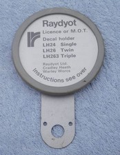 RAYDYOT TAX DISC HOLDER NOS