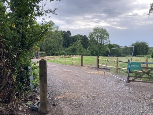 Post and rail chestnut fencing - post,
