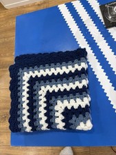 Blue Hand Crocheted Baby Car