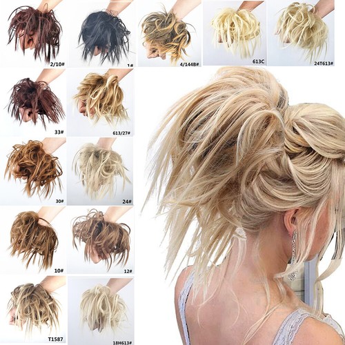 Messy bun hair piece scrunchie - bun,