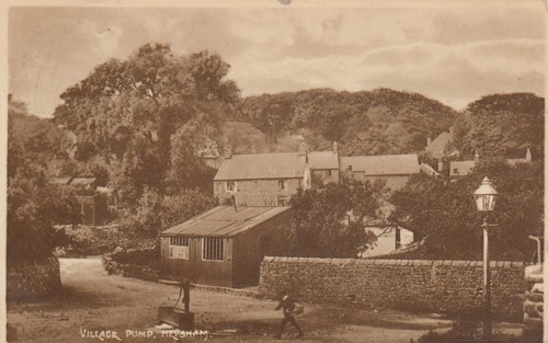 Postcard village pump heysham - postcard,