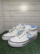 Converse Star Player 76 Mid, White / Light Blue Men’s Size 10 “AO7519C” NEW (S1)