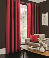 Faux silk curtains ready made - silk,