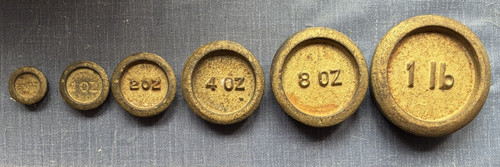 Vintage brass weights - brass,