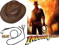 Indiana Jones Outfit Explorer Hat and Bull Whip Men's Costume Set Fancy Dress UP