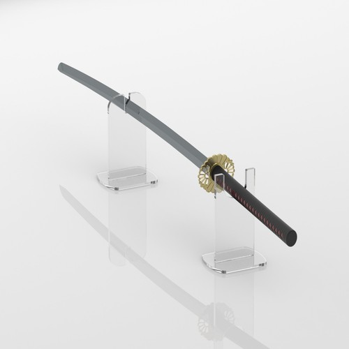 Freestanding katana holder - freestanding,