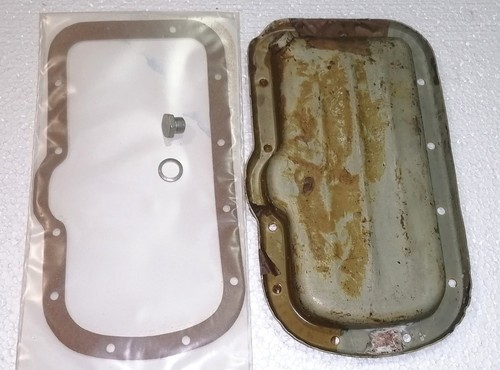 Metal tray from - 750, engine