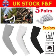 1~5Pairs Cooling Sport Arm Stretch Sleeves Sun UV Protection Covers Cycling Golf